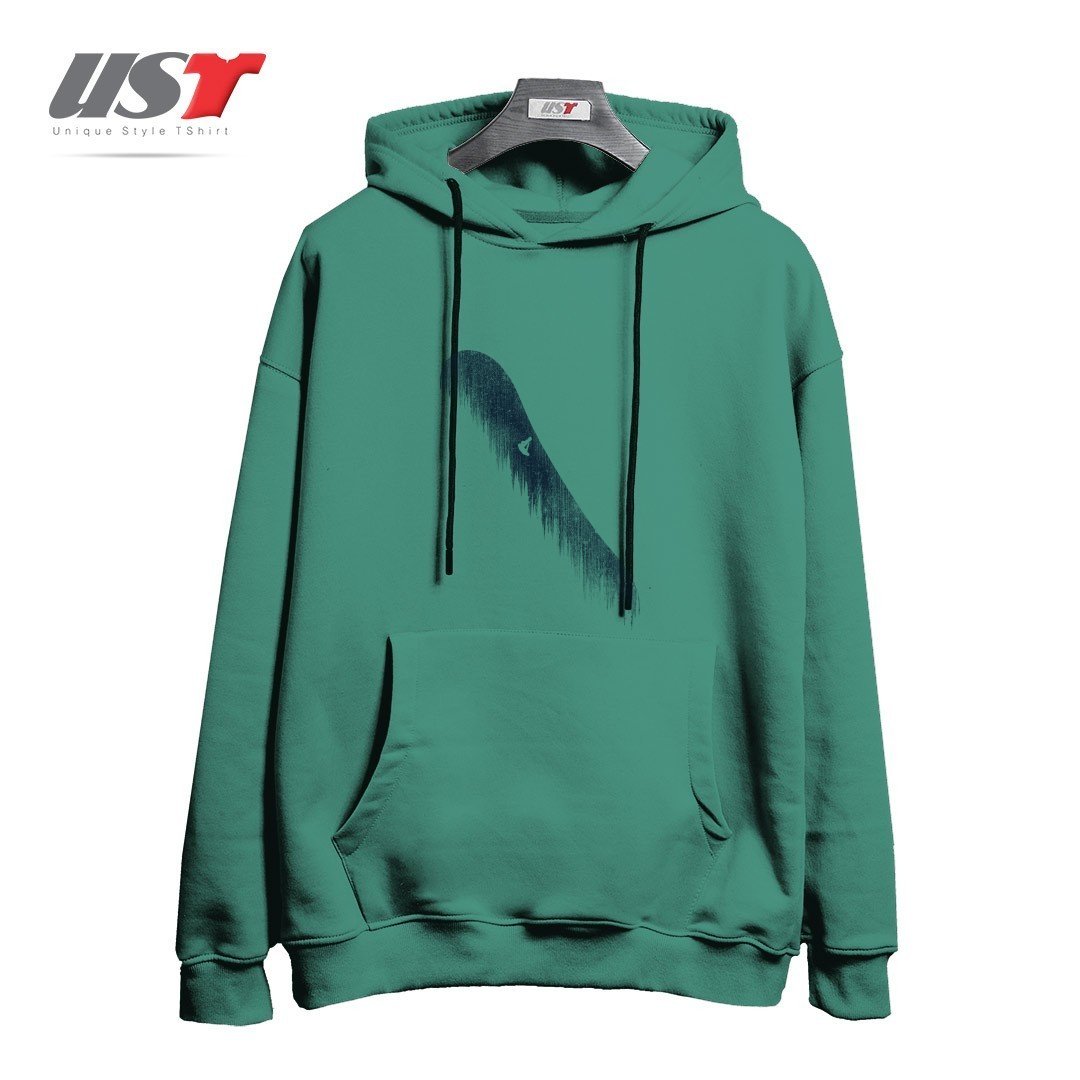 طرح SNOWBOARD ART47 هودی اورسایزرنگ سبز سدری