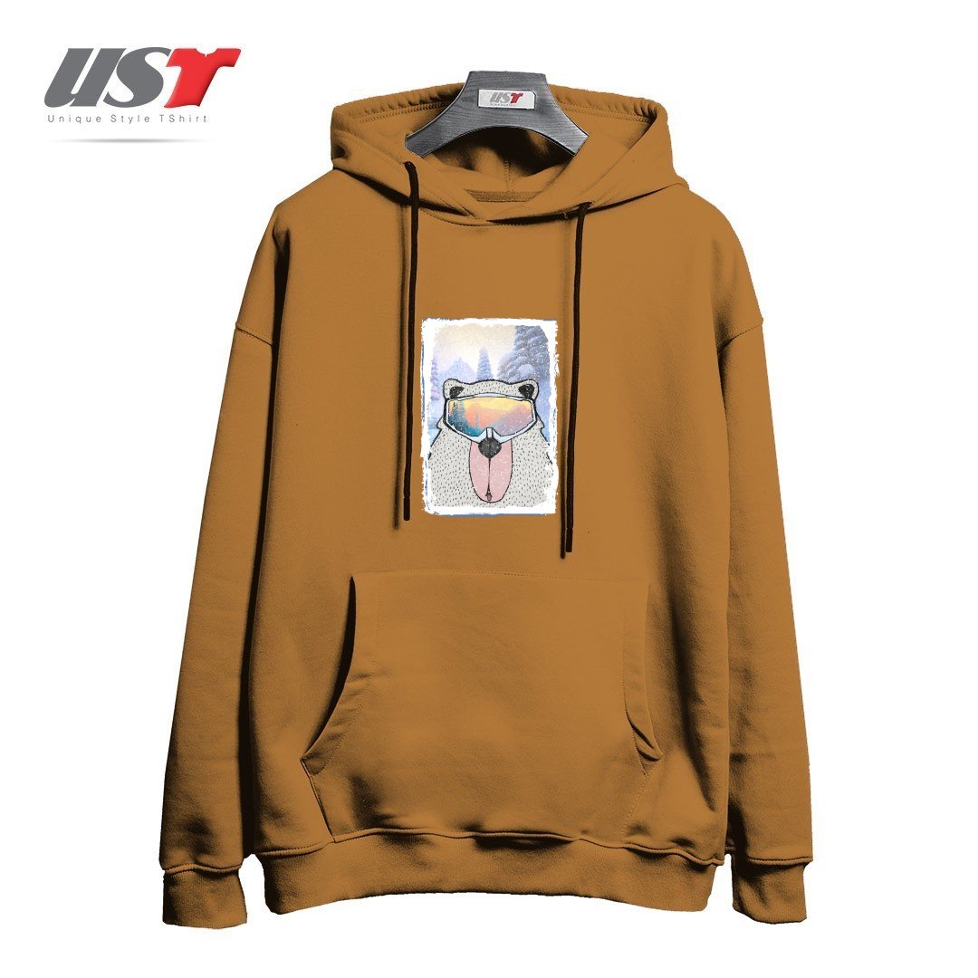 طرح WINTER GAMES AND CRAZY BEARS7 هودی اورسایزرنگ نسکافه ای