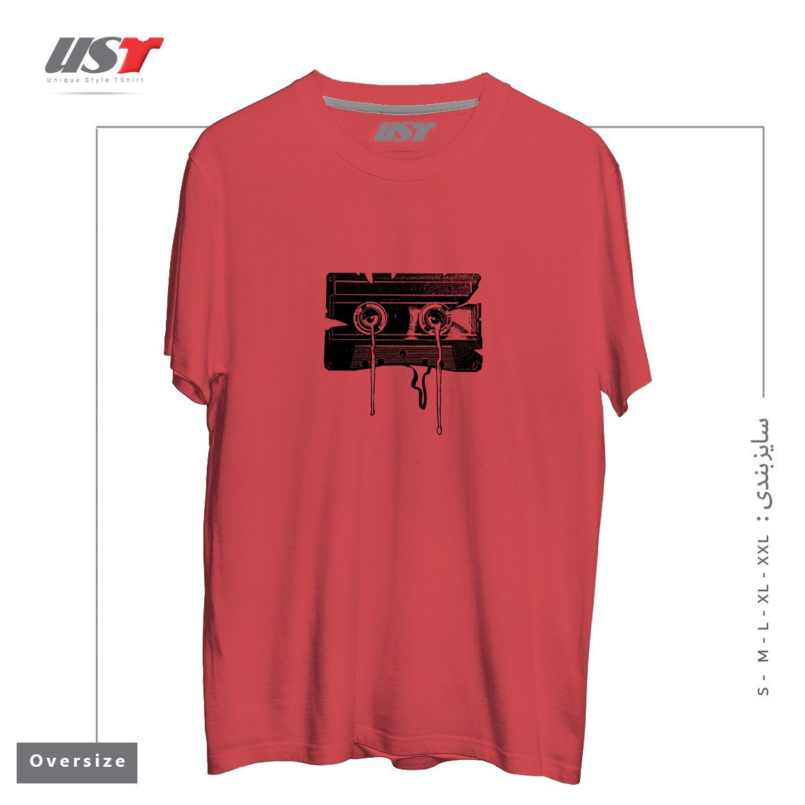 تیشرت اورسایز طرح CASSETTE MEMORIES