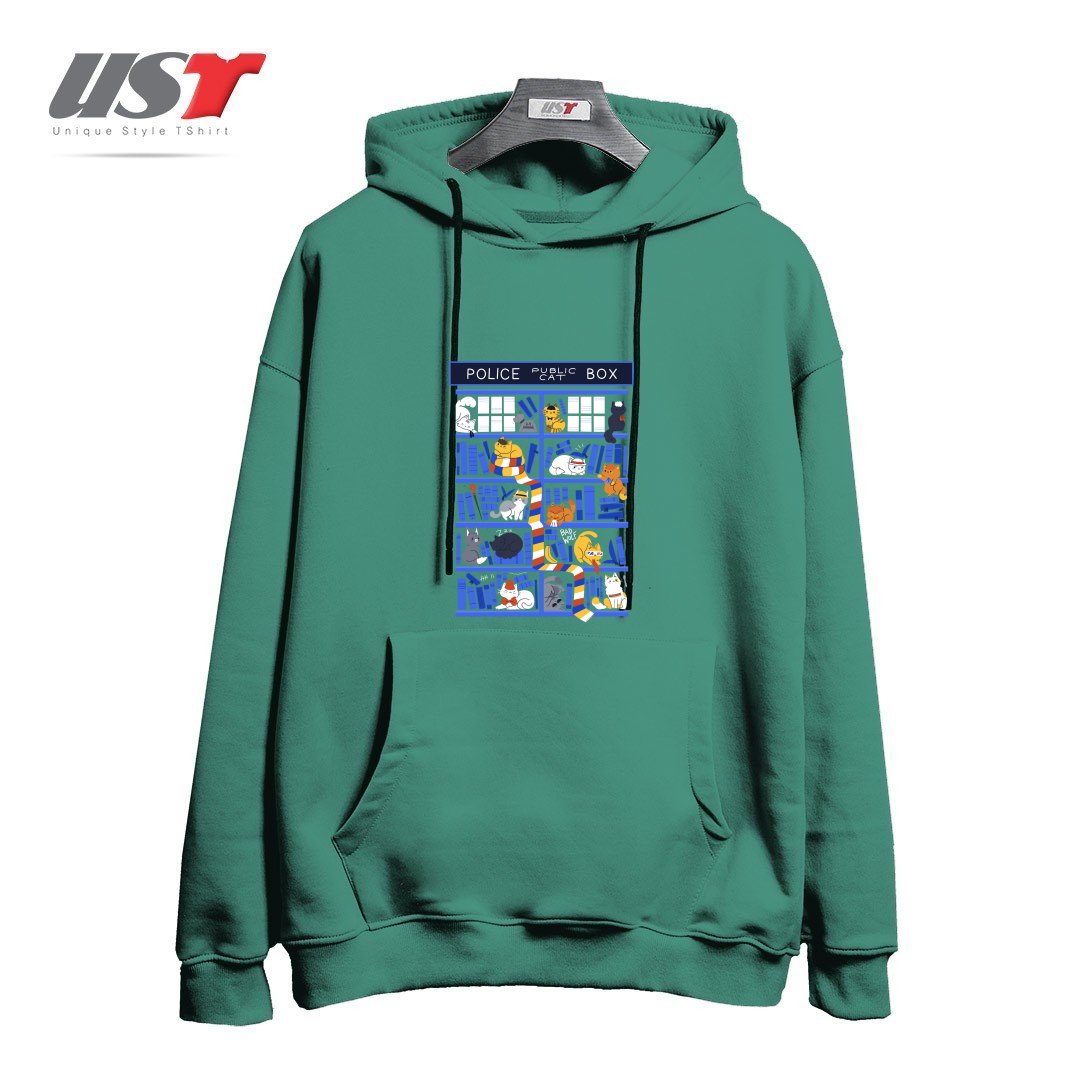 هودی اورسایز طرح LIBRARY BOX WHO