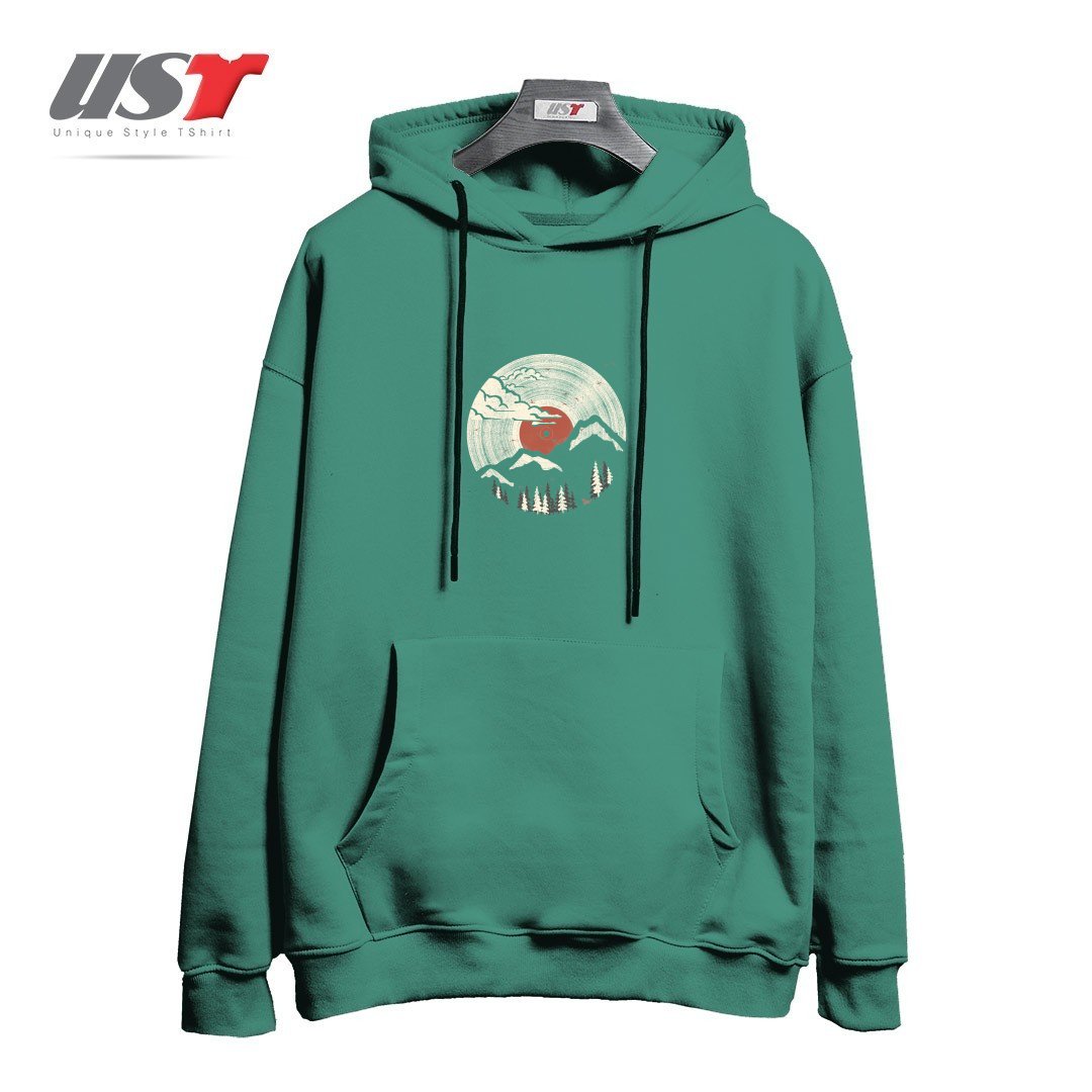 طرح MTN LP هودی اورسایزرنگ سبز سدری