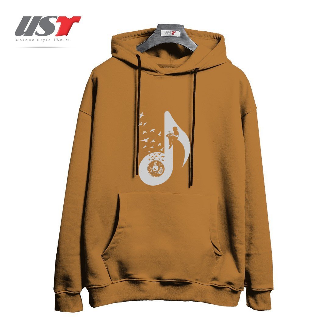 طرح MUSICAL - HANG DRUM هودی اورسایزرنگ نسکافه ای