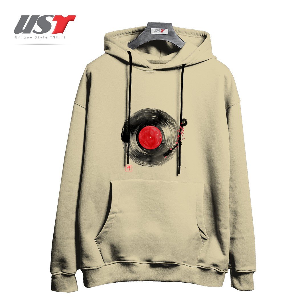 طرح ZEN MUSIC هودی اورسایزرنگ نخودی