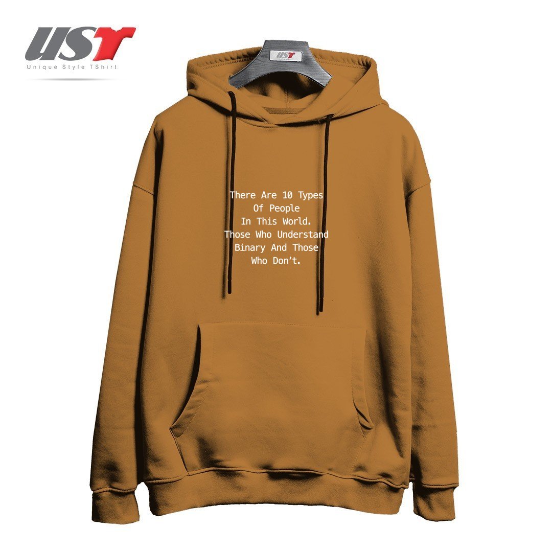 هودی اورسایز طرح THERE ARE 10 TYPES OF PEOPLE FUNNY PROGRAMMING T-SHIRT