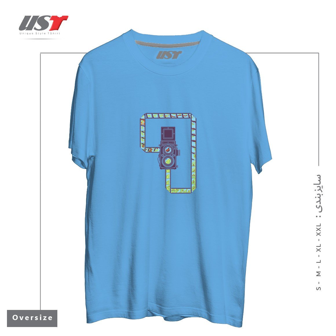 تیشرت اورسایز طرح CAMERA1