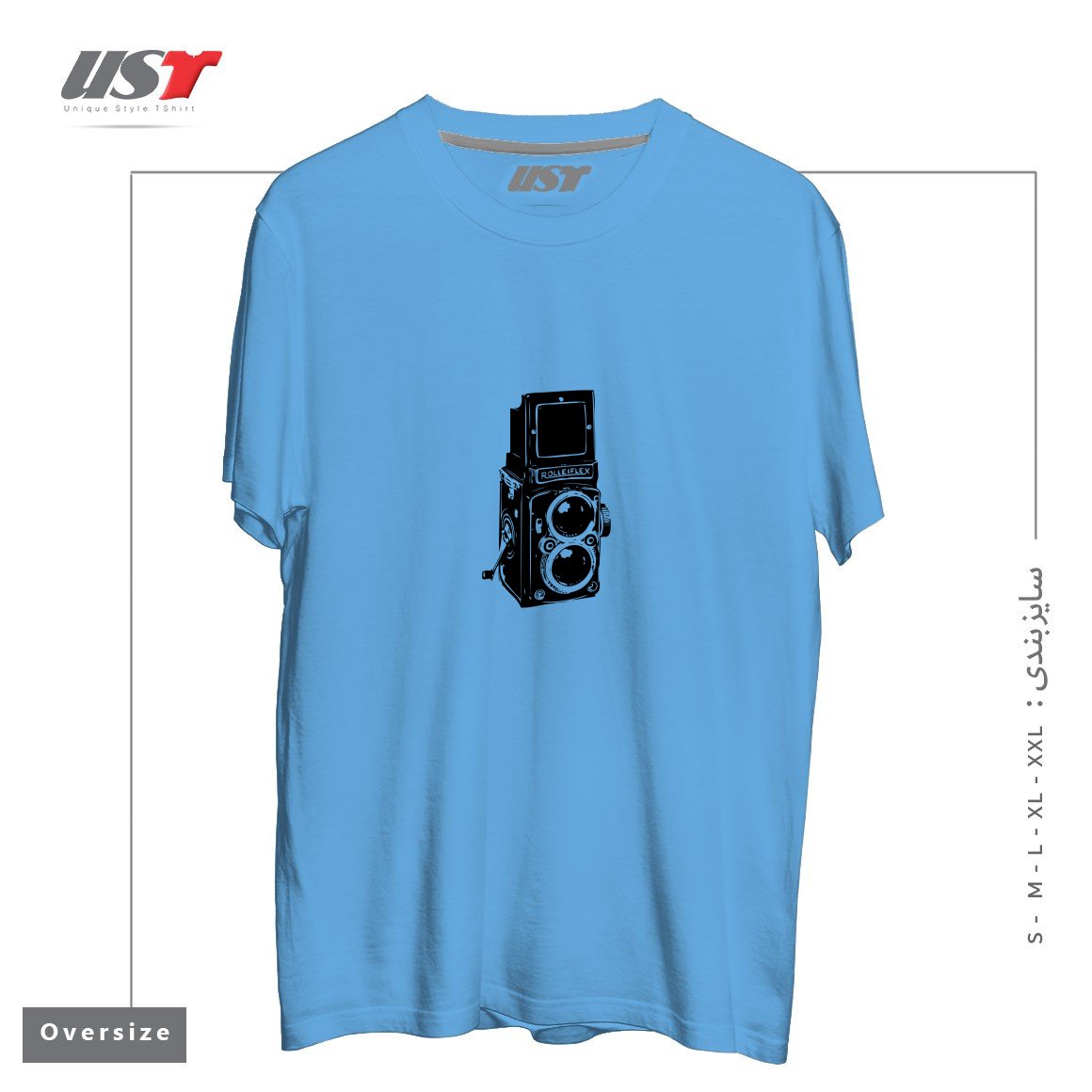 تیشرت اورسایز طرح ROLLEIFLEX ILLUSTRATION