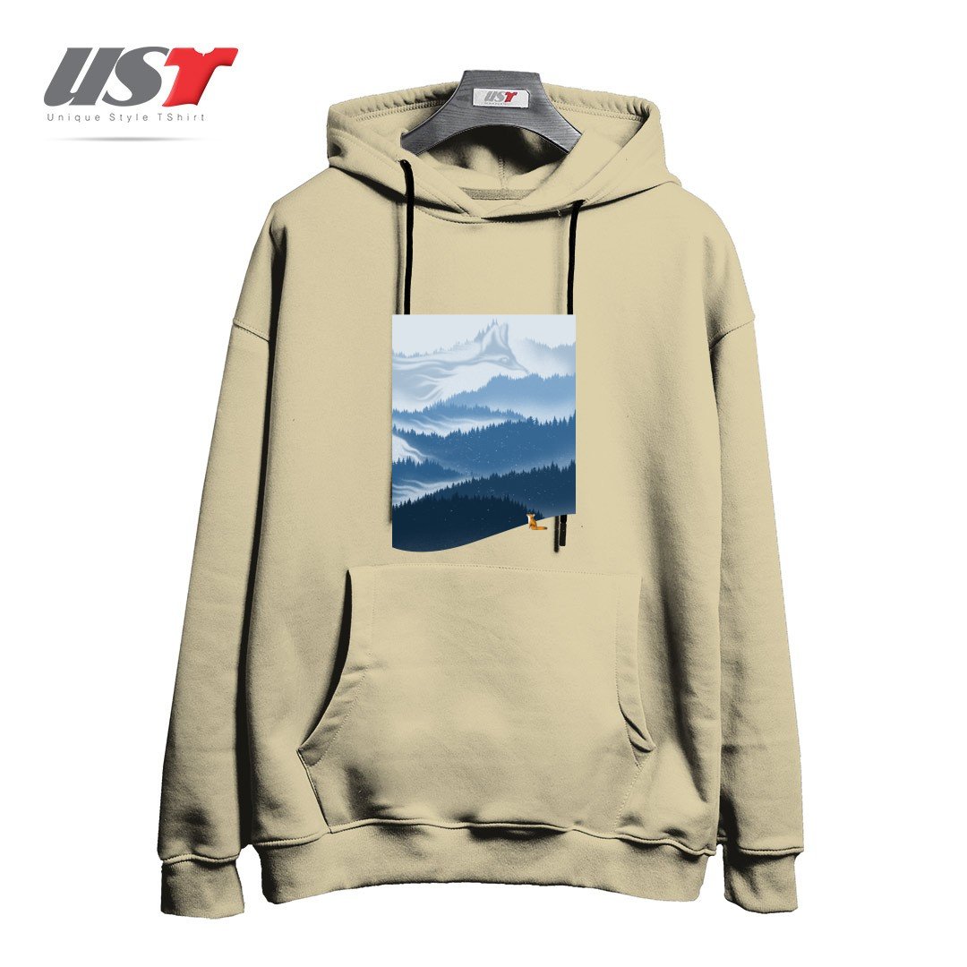 طرح MOUNTAIN SPIRIT هودی اورسایزرنگ نخودی