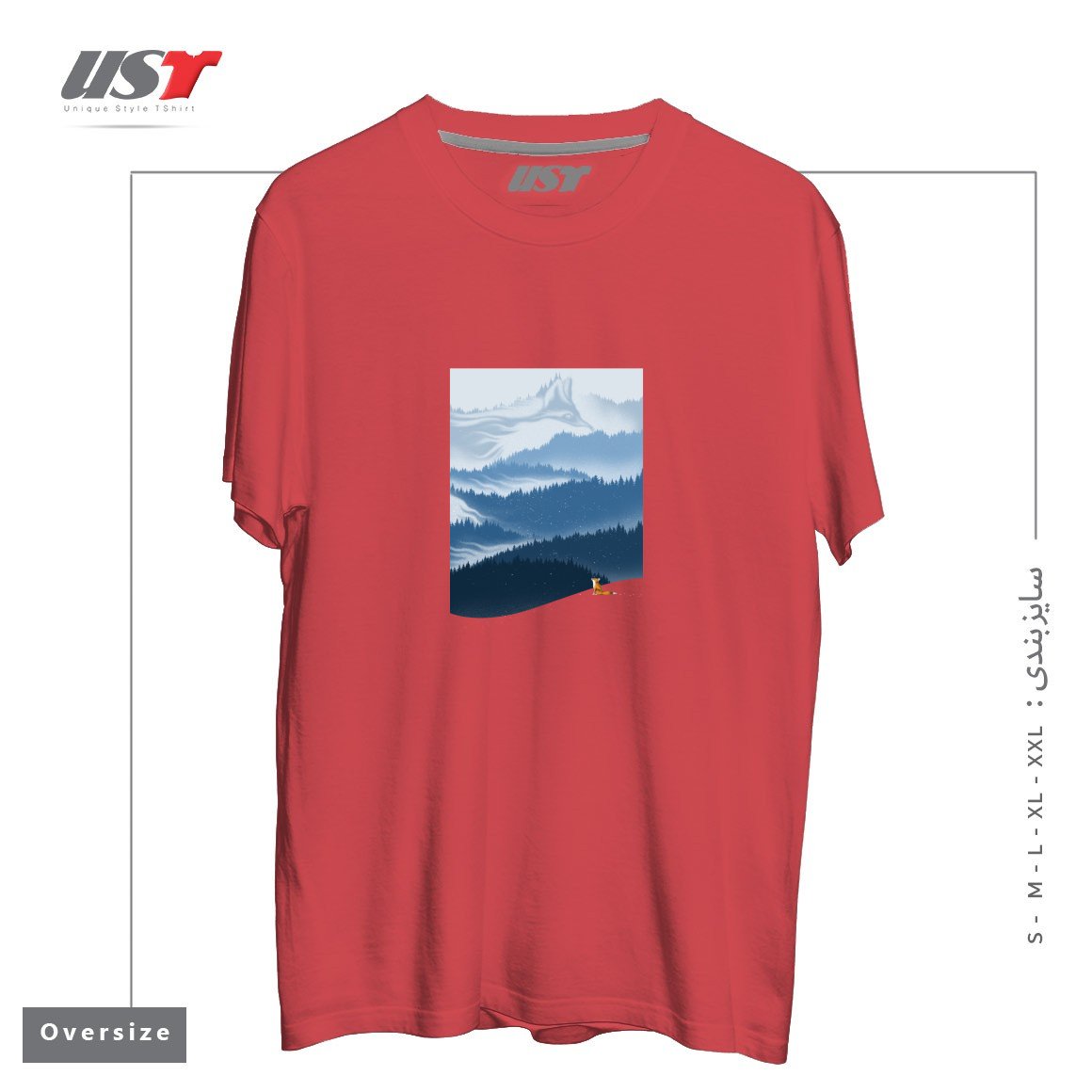 تیشرت اورسایز طرح MOUNTAIN SPIRIT