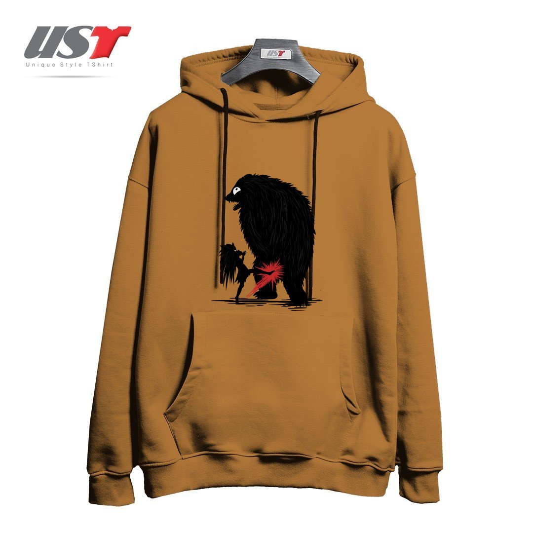 هودی اورسایز طرح BEAR KICK1