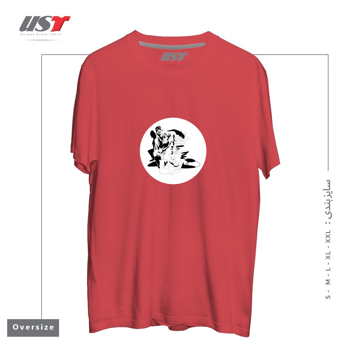 طرح BJJ SHADOW FIGHT تیشرت اورسایزرنگ ماتیکی