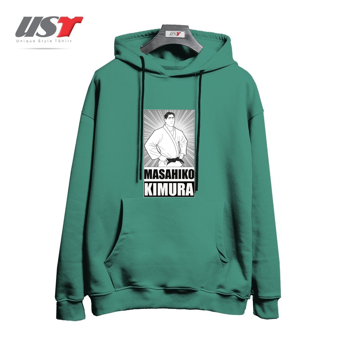 طرح MASAHIKO KIMURA TRIBUTE T-SHIRT هودی اورسایزرنگ سبز سدری