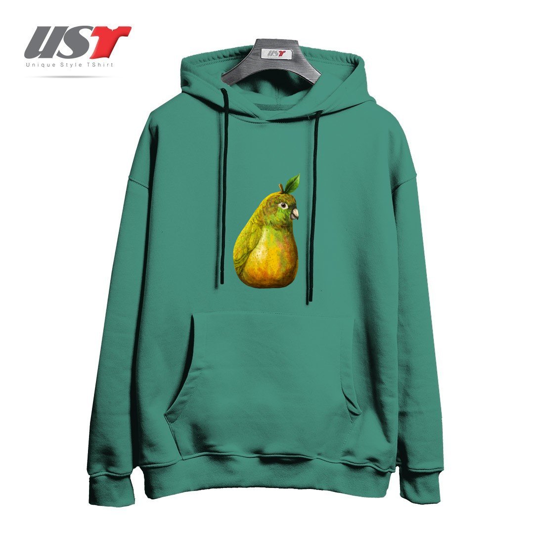 طرح BARTLETT PEARROT هودی اورسایزرنگ سبز سدری