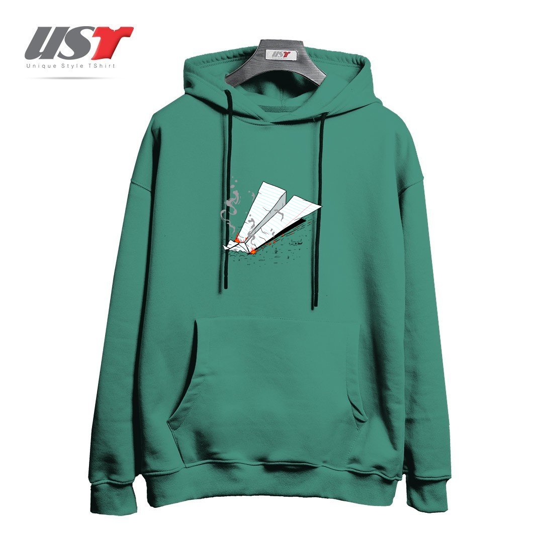 طرح CRASH هودی اورسایزرنگ سبز سدری