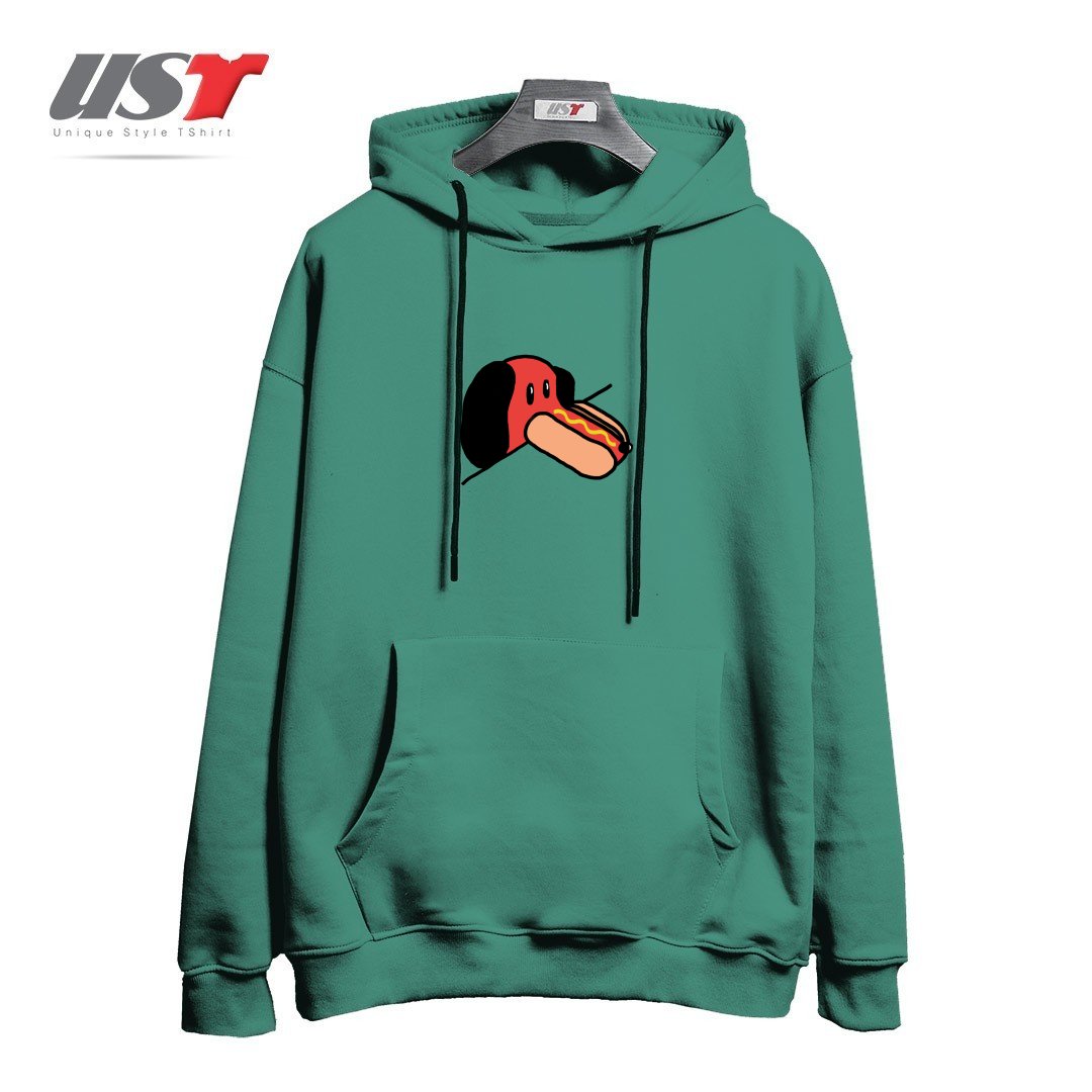 طرح JUST A WEIRD SCENE # 32 هودی اورسایزرنگ سبز سدری