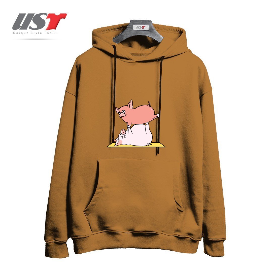 هودی اورسایز طرح ACROYOGA PIG