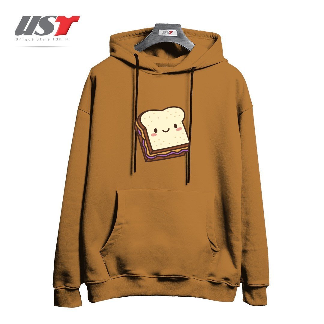 طرح KAWAII PB&J هودی اورسایزرنگ نسکافه ای