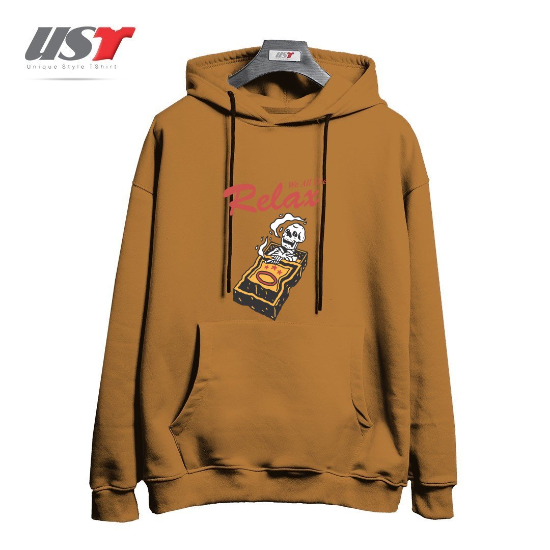 هودی اورسایز طرح RELAX WE ALL DIE