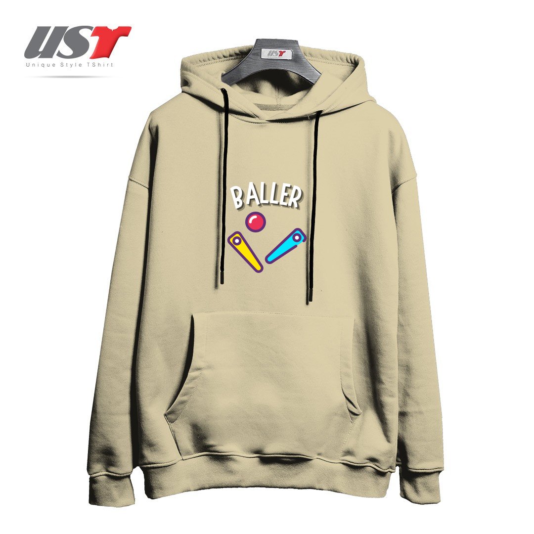 طرح BALLER هودی اورسایزرنگ نخودی