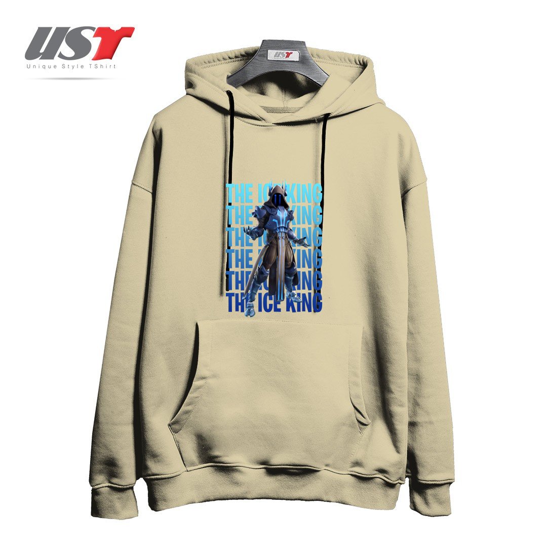 طرح THE ICE KING هودی اورسایزرنگ نخودی