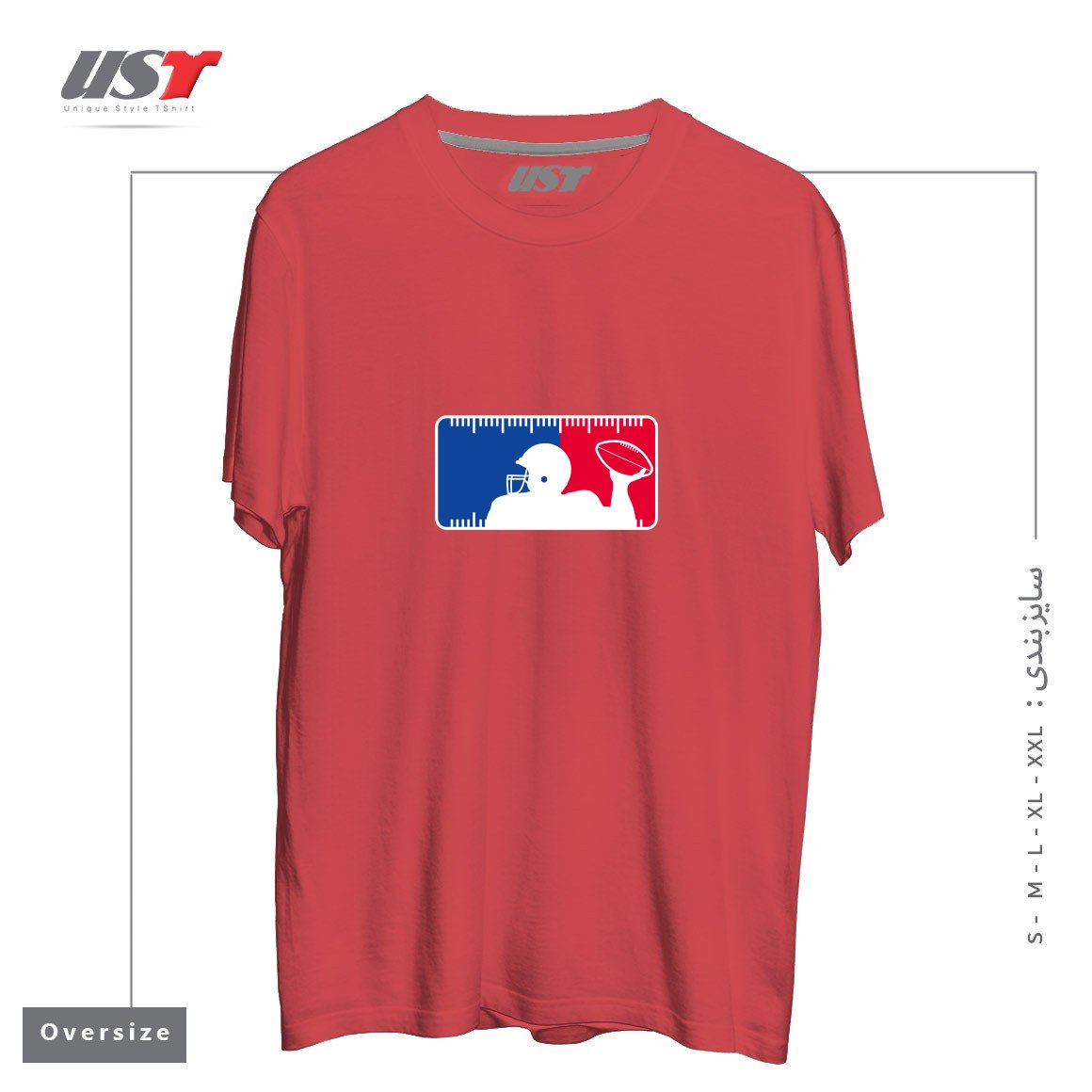 طرح MAJOR LEAGUE FOOTBALL تیشرت اورسایزرنگ ماتیکی