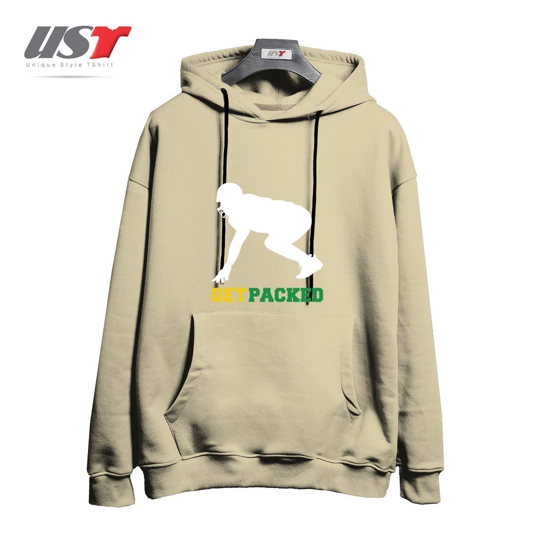 طرح GET PACKED هودی اورسایزرنگ نخودی