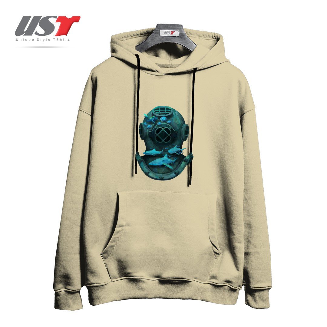 هودی اورسایز طرح DEEP DIVING