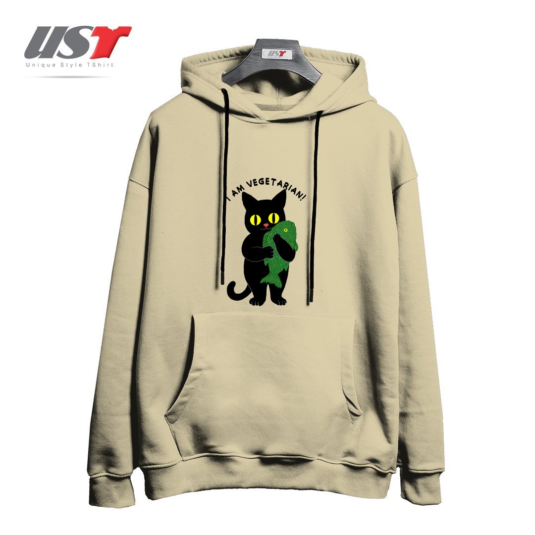 هودی اورسایز طرح VEGETARIAN