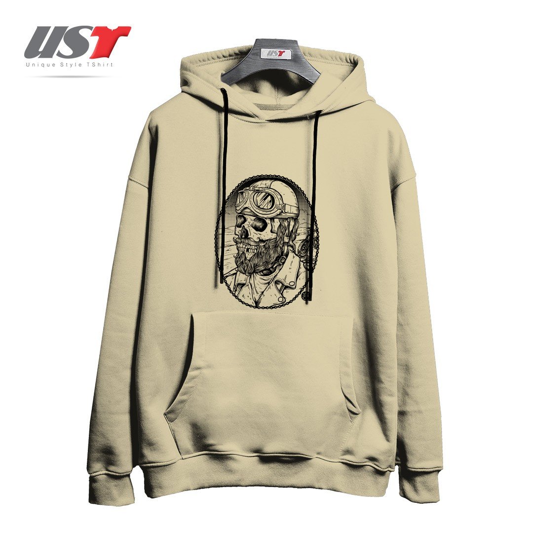 طرح BIKER3 هودی اورسایزرنگ نخودی