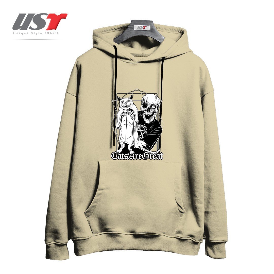هودی اورسایز طرح CATS ARE GREAT
