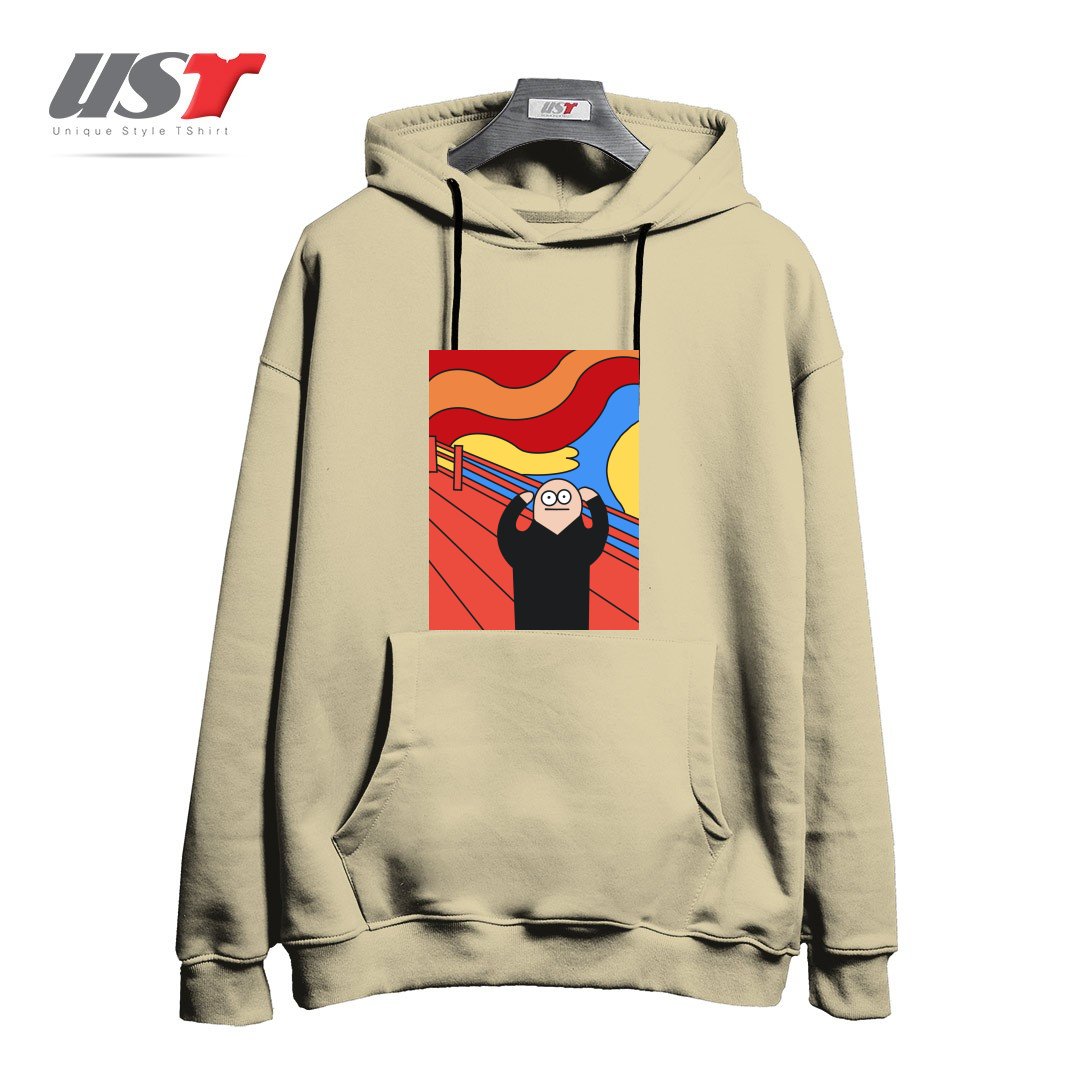 طرح THE SCREAM هودی اورسایزرنگ نخودی