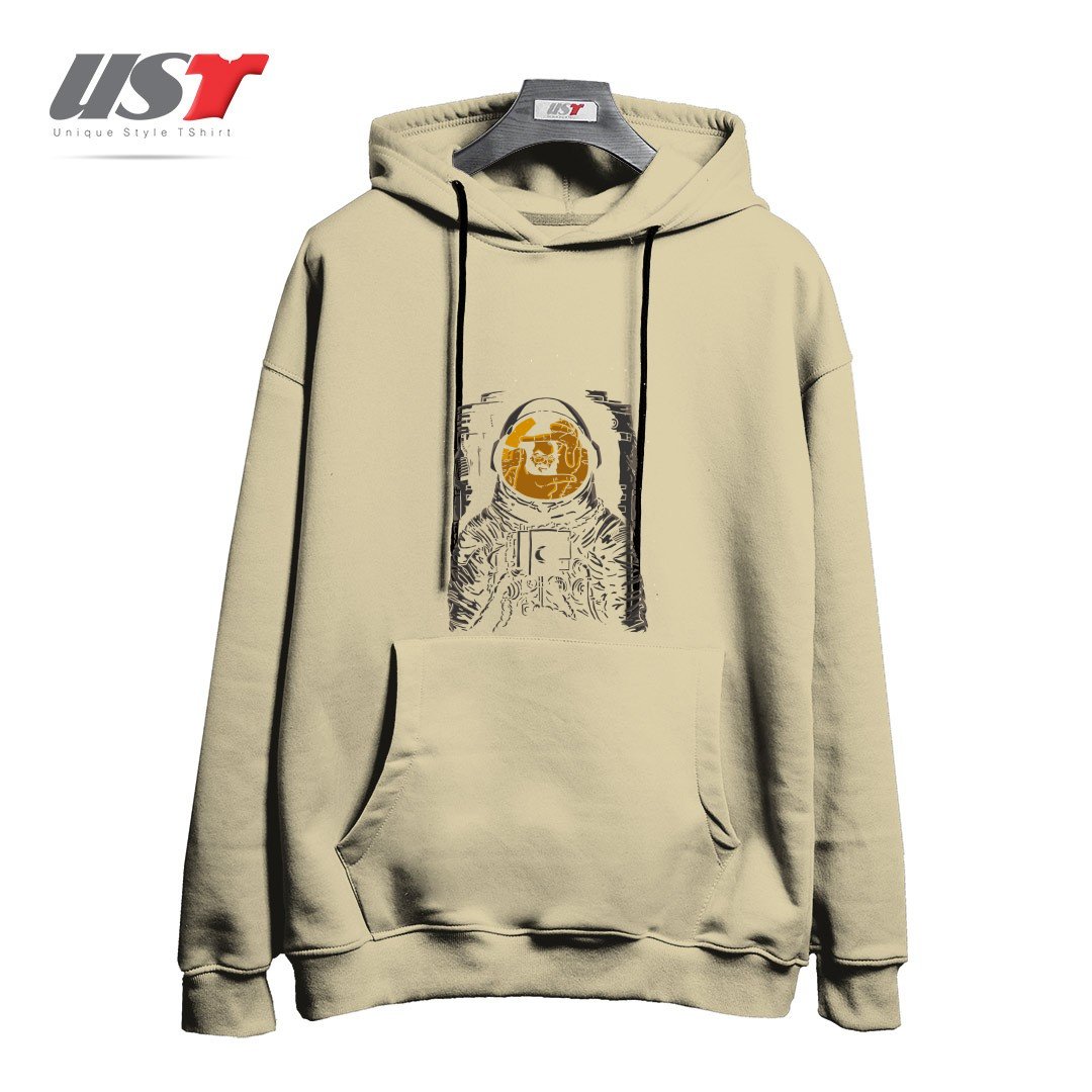 طرح DARK SIDE OF THE MOON هودی اورسایزرنگ نخودی