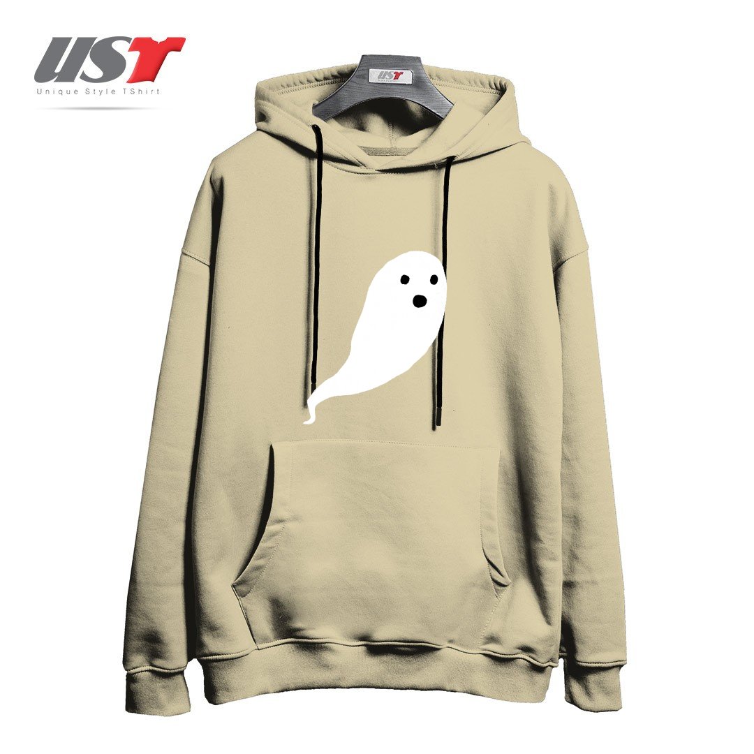 طرح GHOST PATTERN هودی اورسایزرنگ نخودی