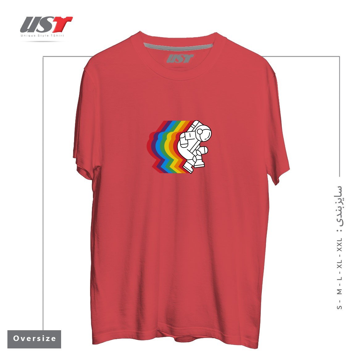 تیشرت اورسایز طرح SPACE DANCE