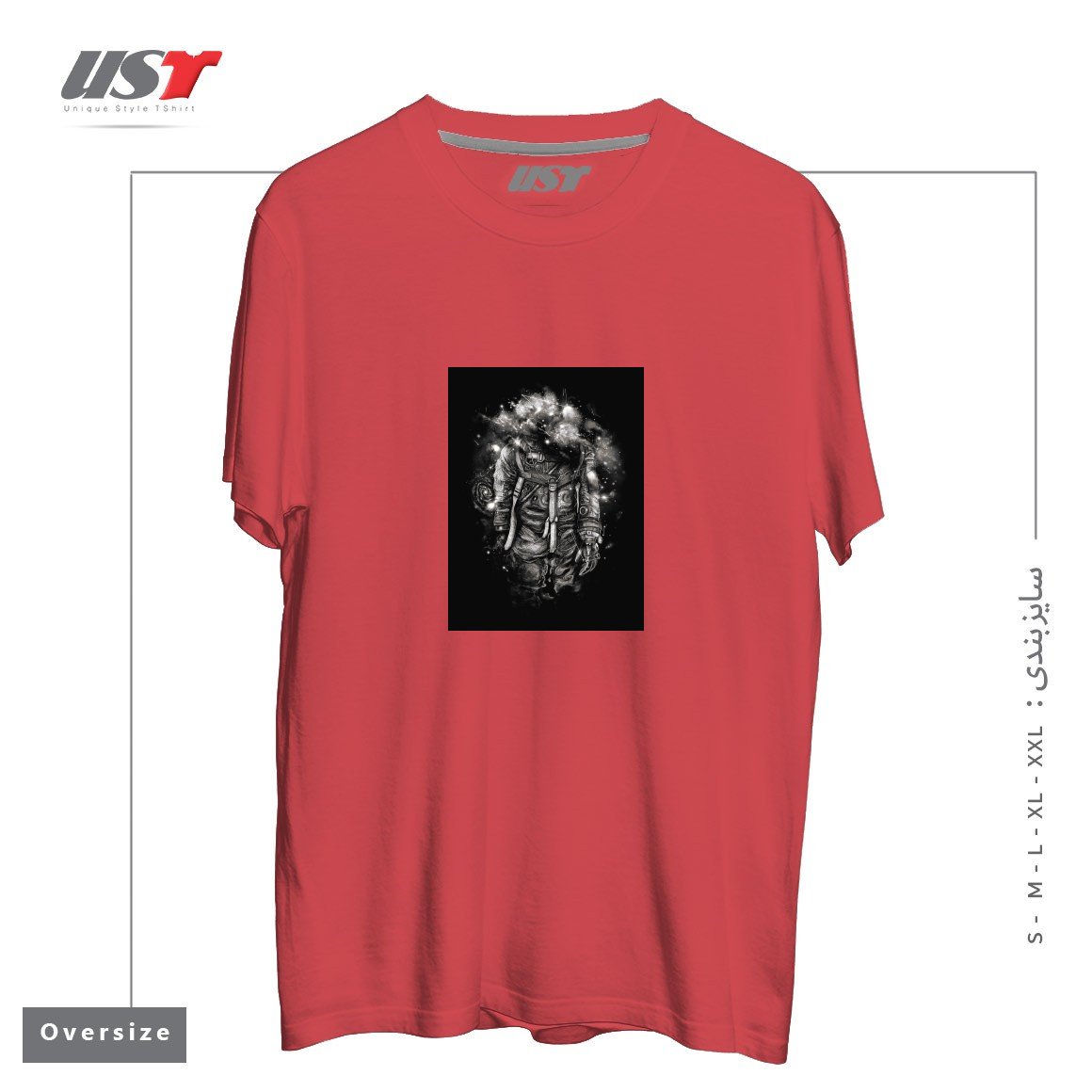 طرح LOST IN COSMIC SHADES تیشرت اورسایزرنگ ماتیکی