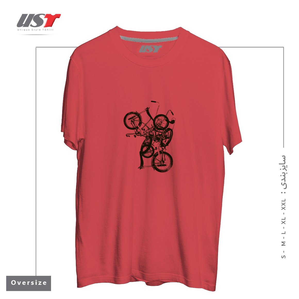 طرح BIKE CHAOS  ON SALE! تیشرت اورسایزرنگ ماتیکی