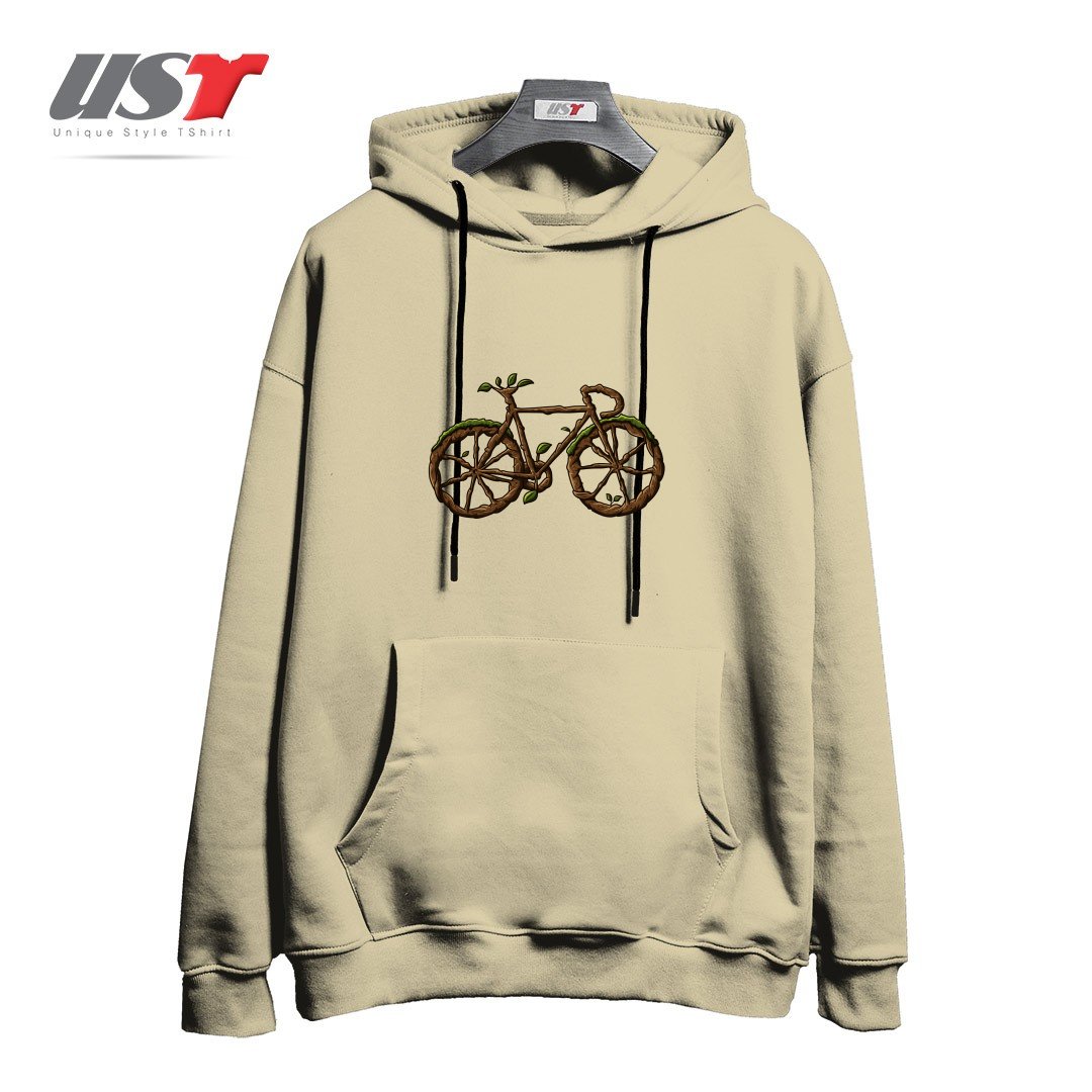 هودی اورسایز طرح TREE BIKE