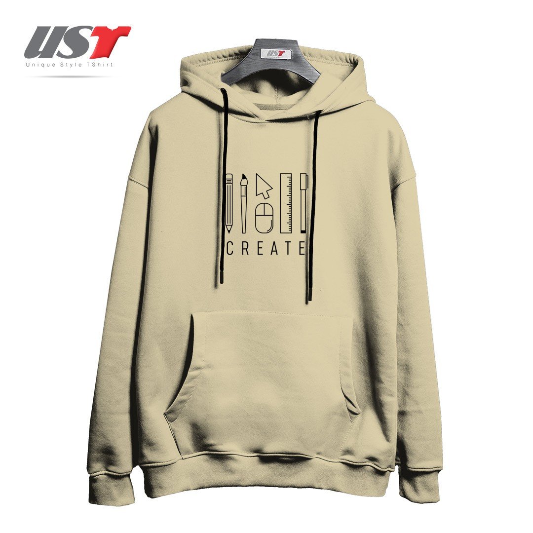 هودی اورسایز طرح CREATE