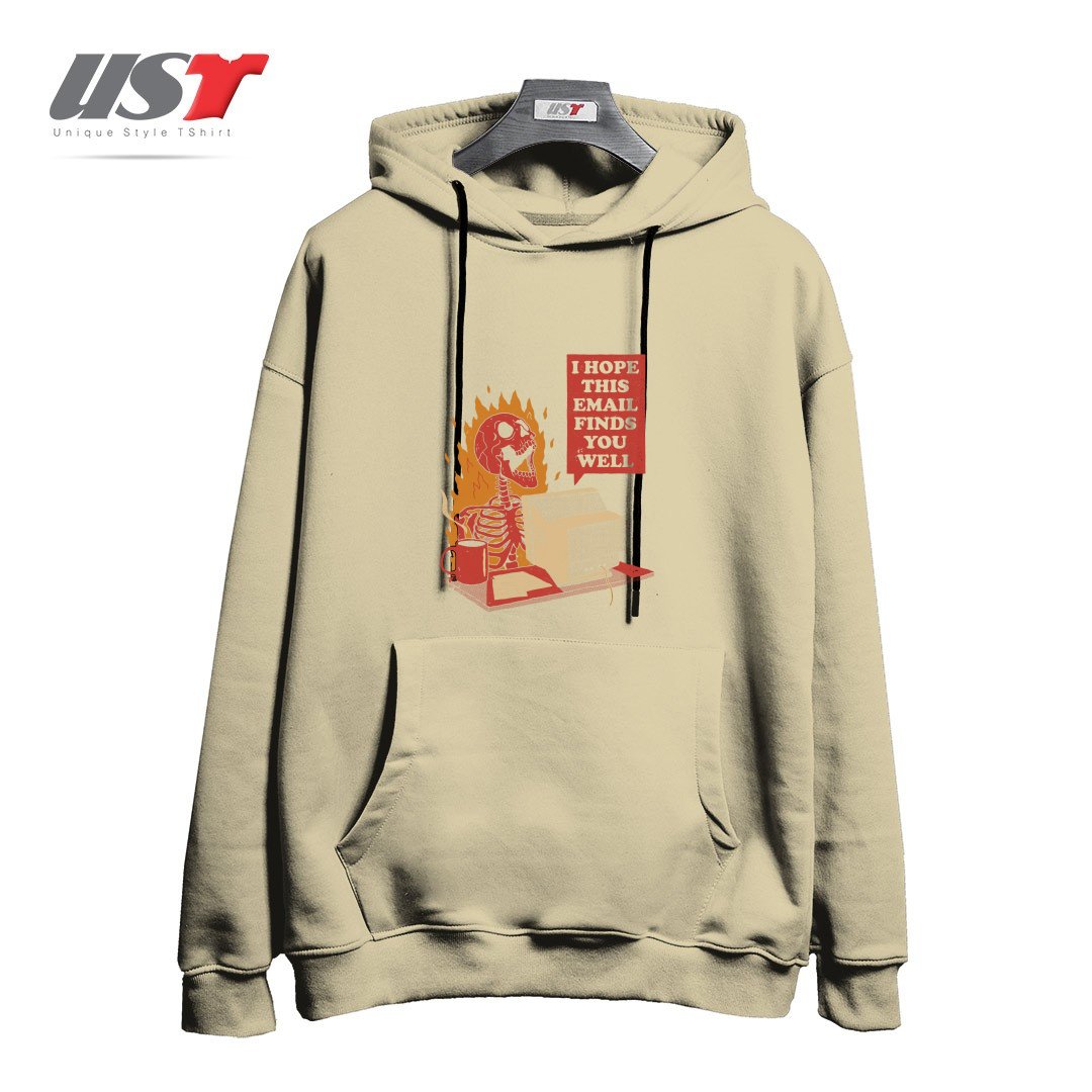 طرح YOU GOT MAIL هودی اورسایزرنگ نخودی