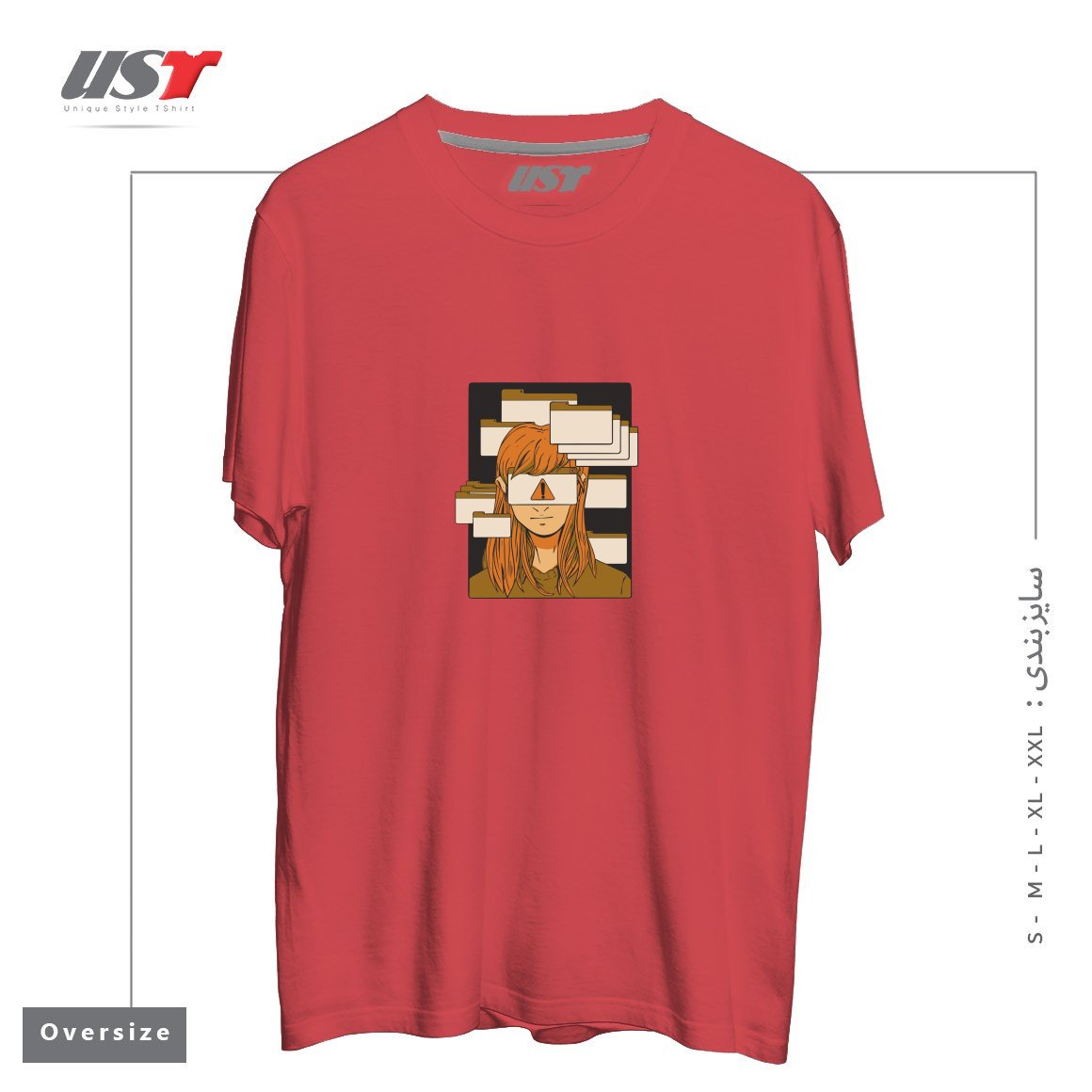 طرح WOMAN WITH COMPUTER TABS  ADHD تیشرت اورسایزرنگ ماتیکی