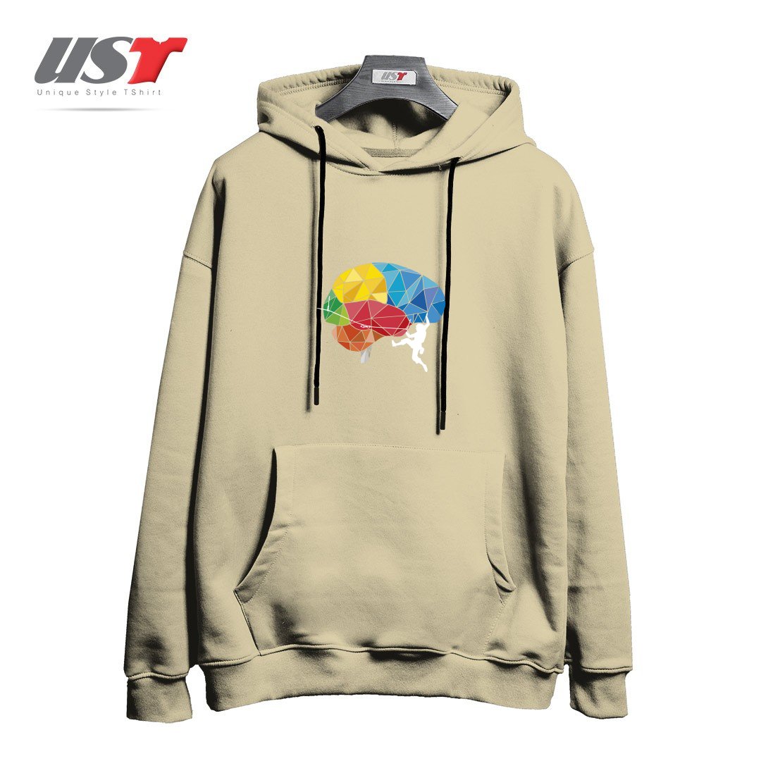 هودی اورسایز طرح CLIMBING ON THE BRAIN