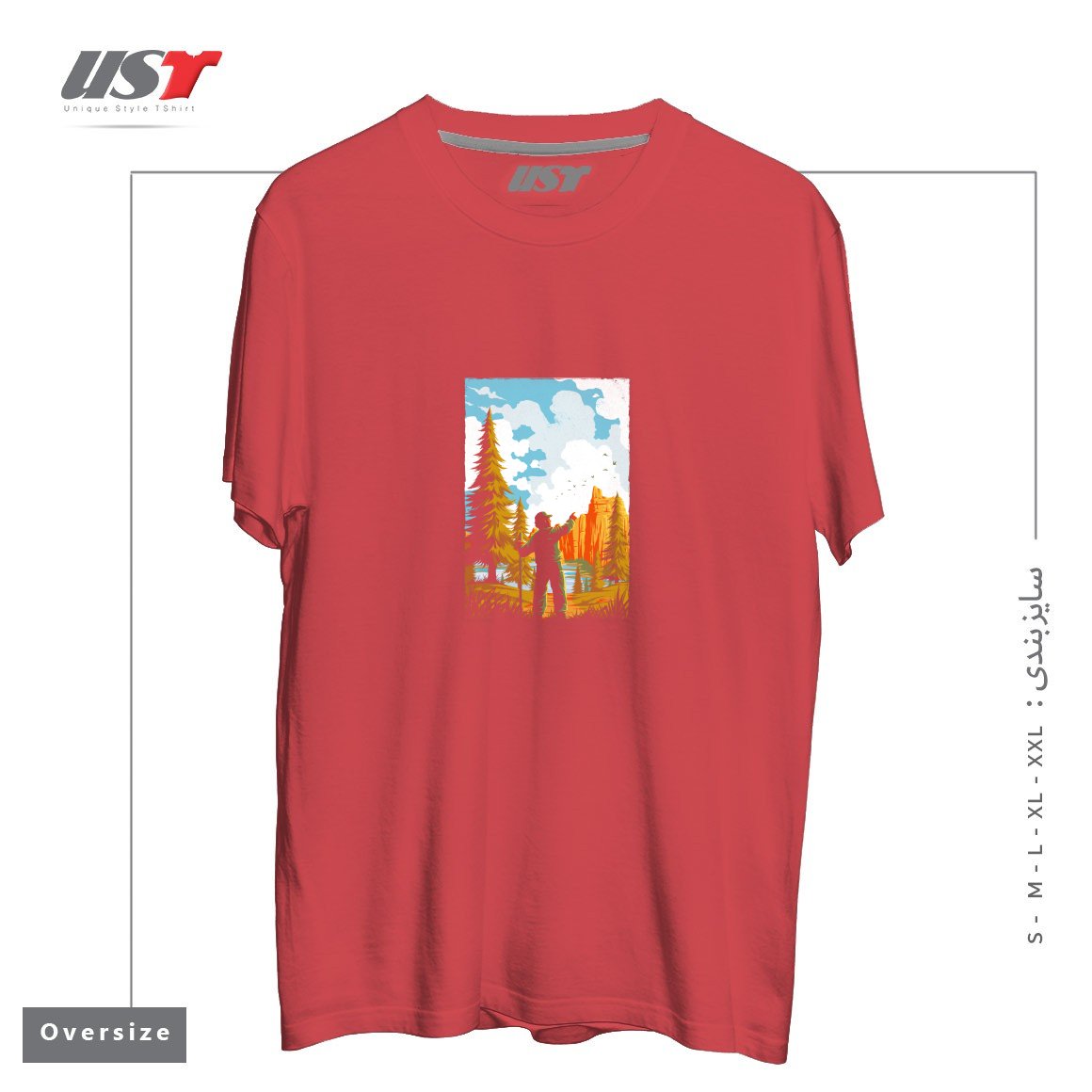 طرح NATIONAL PARK TRADITIONAL DESIGN1165415 تیشرت اورسایزرنگ ماتیکی