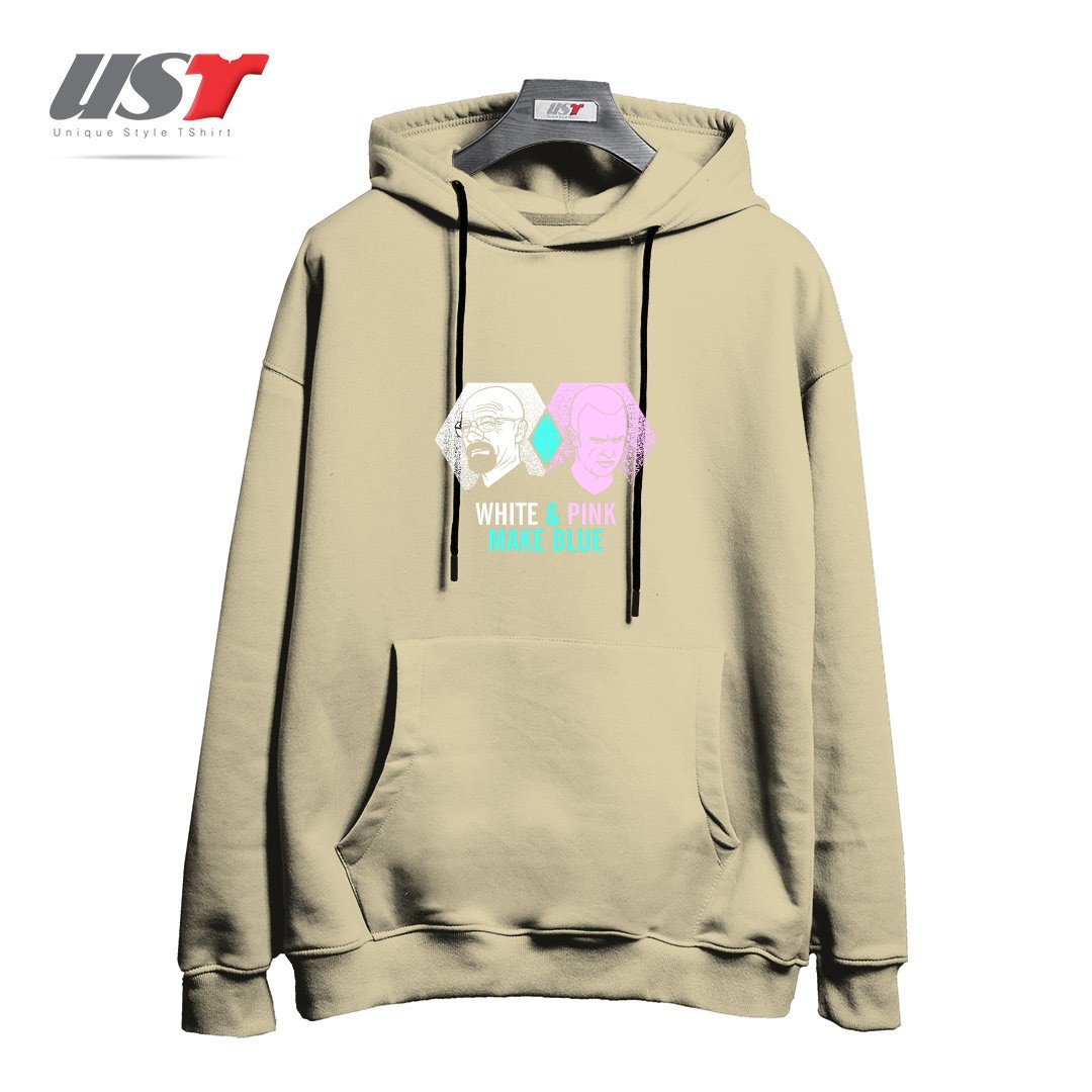 طرح BREAKING BLUE هودی اورسایزرنگ نخودی