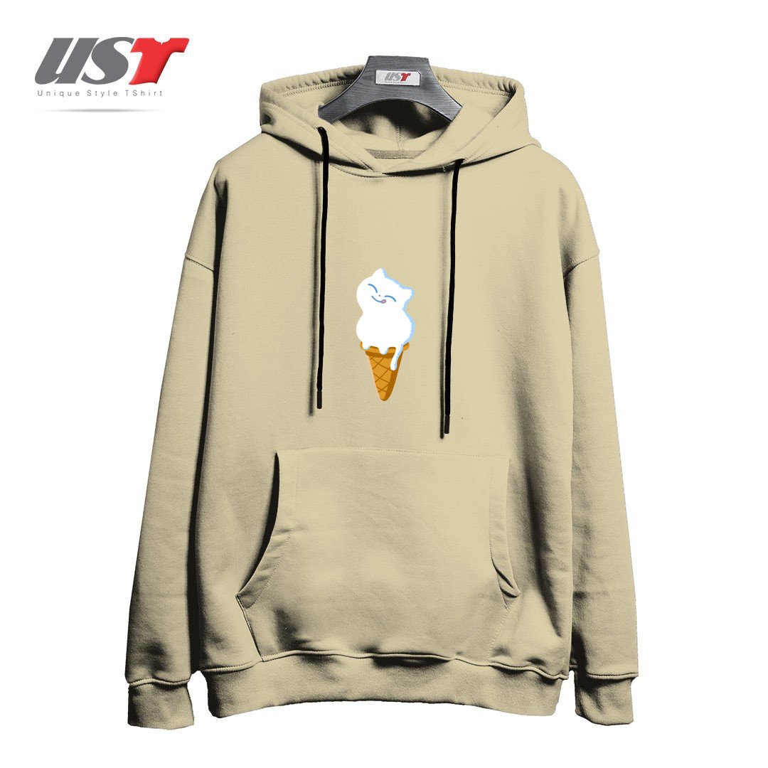 هودی اورسایز طرح ICE CREAM CAT41545415