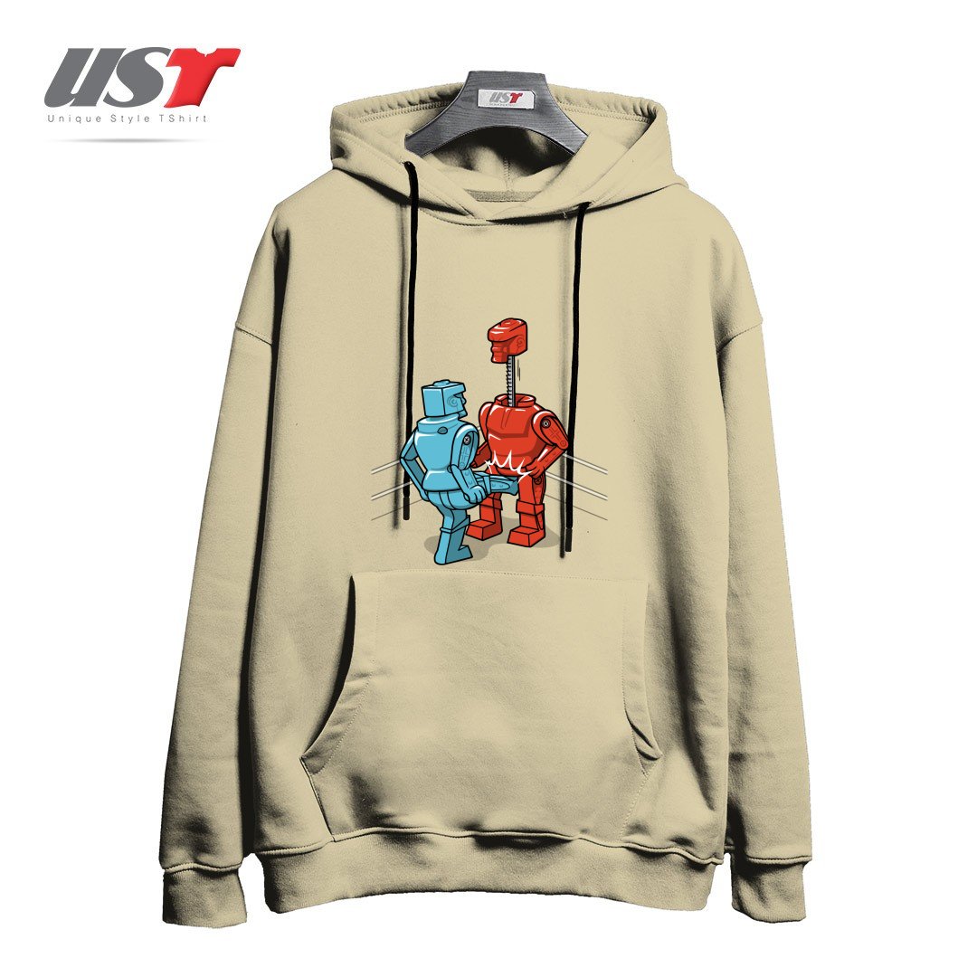 طرح MAKE LOVE NOT WAR1 هودی اورسایزرنگ نخودی