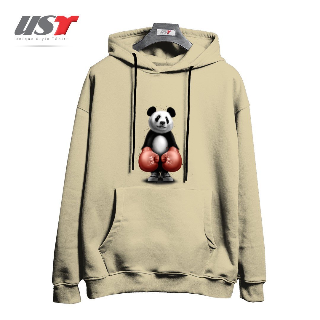 هودی اورسایز طرح PANDA BOXER