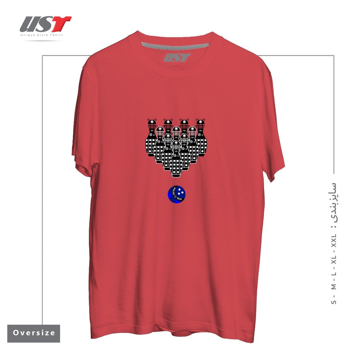 تیشرت اورسایز طرح DALEK BOWLING