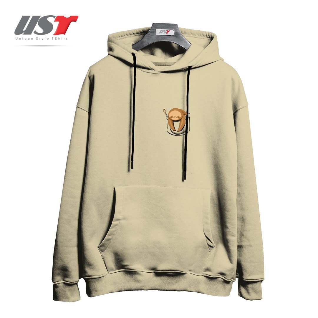 هودی اورسایز طرح SLOTH IN A POCKET