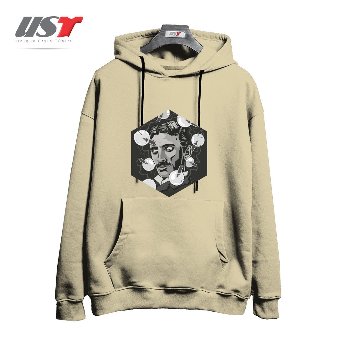 طرح TESLA هودی اورسایزرنگ نخودی