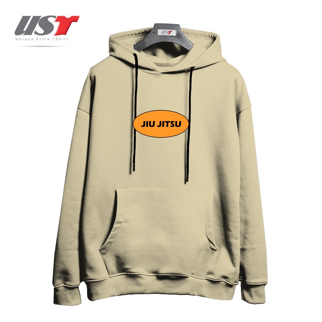 طرح ORANGE JIU JITSU هودی اورسایزرنگ نخودی