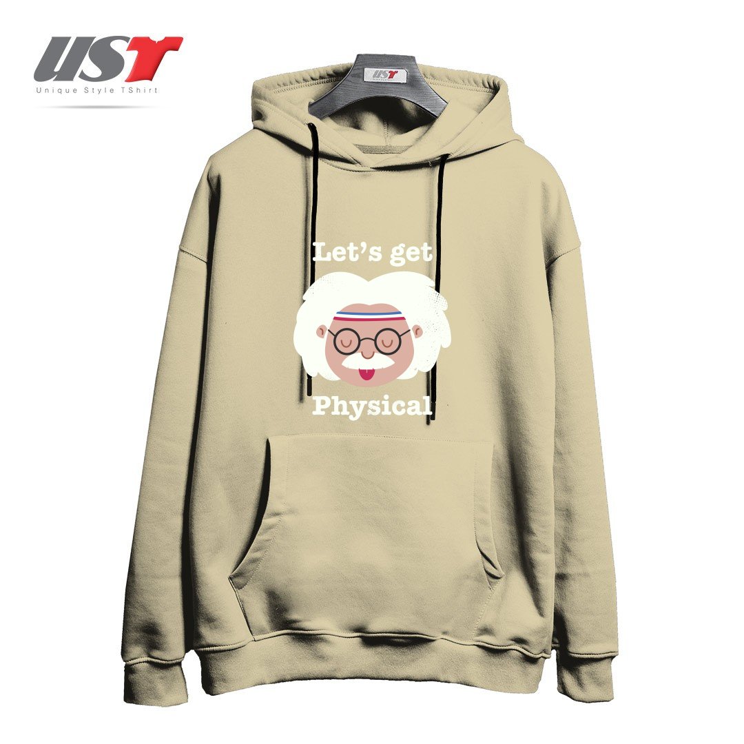 طرح LET'S GET PHYSICAL هودی اورسایزرنگ نخودی